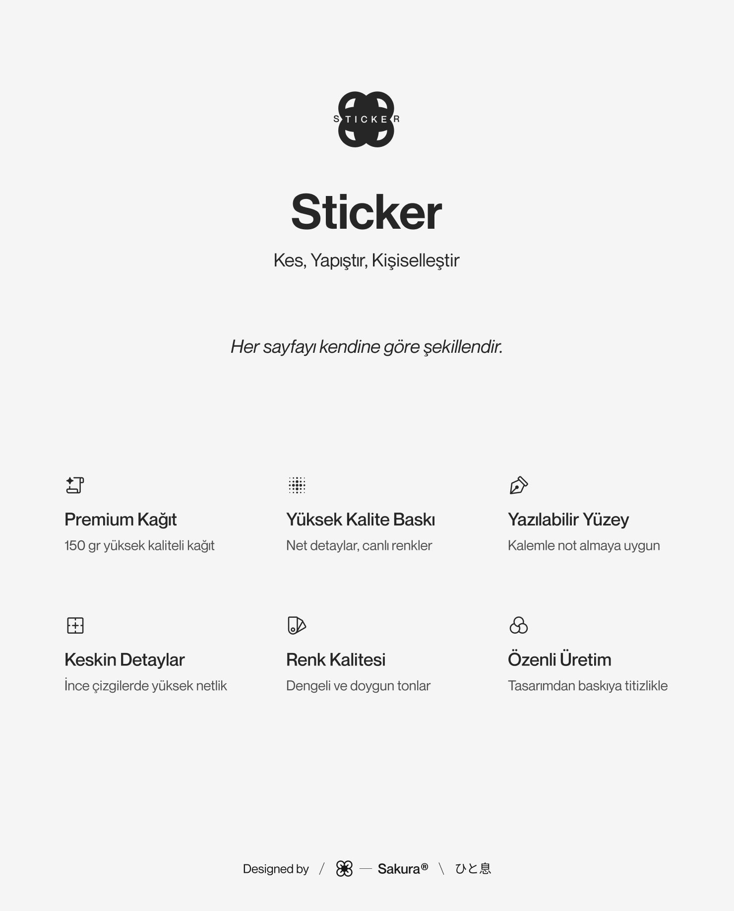 Floral Frames Sticker Pack – 2’li Set