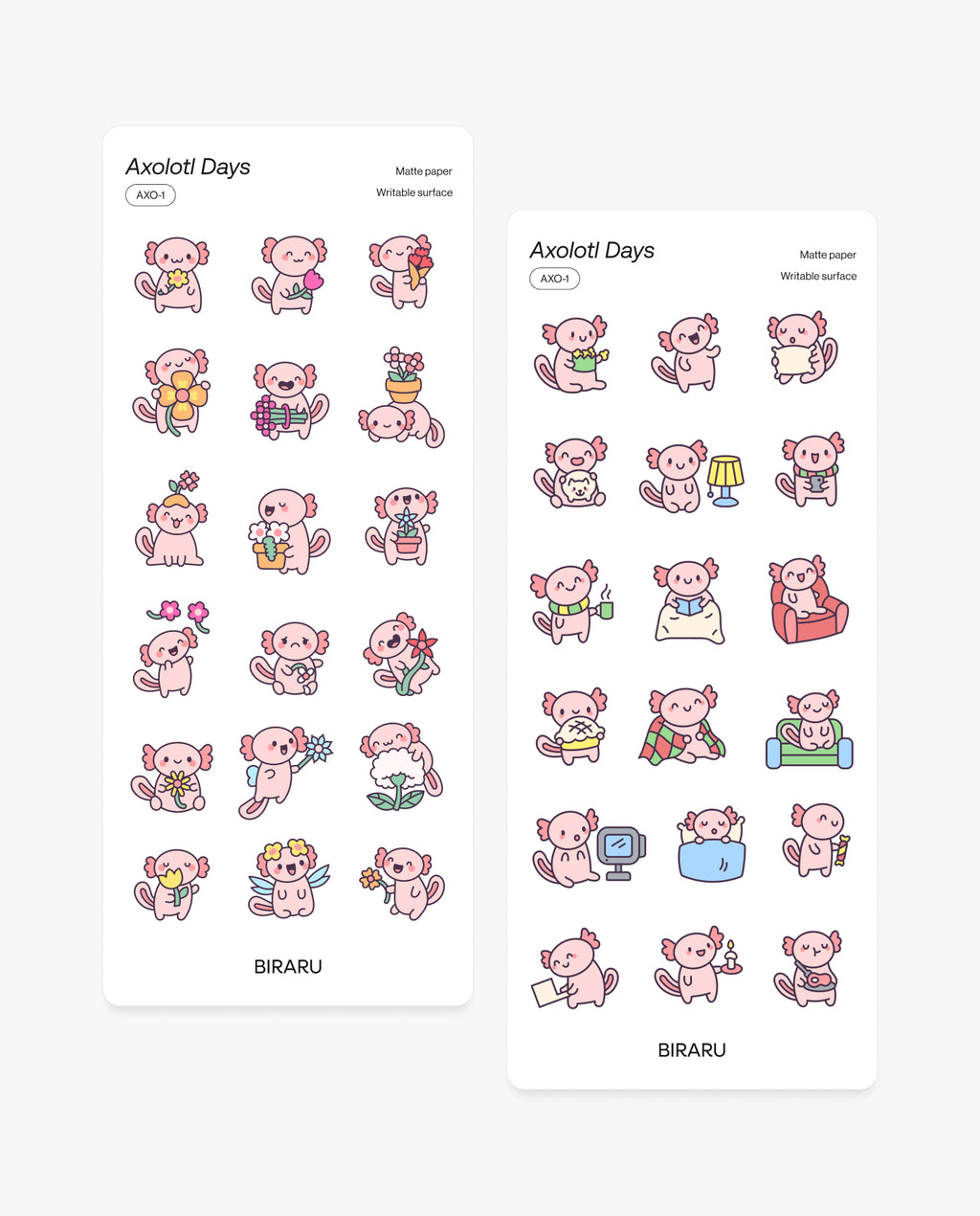 Axolotl Days Sticker Pack – 2’li Set