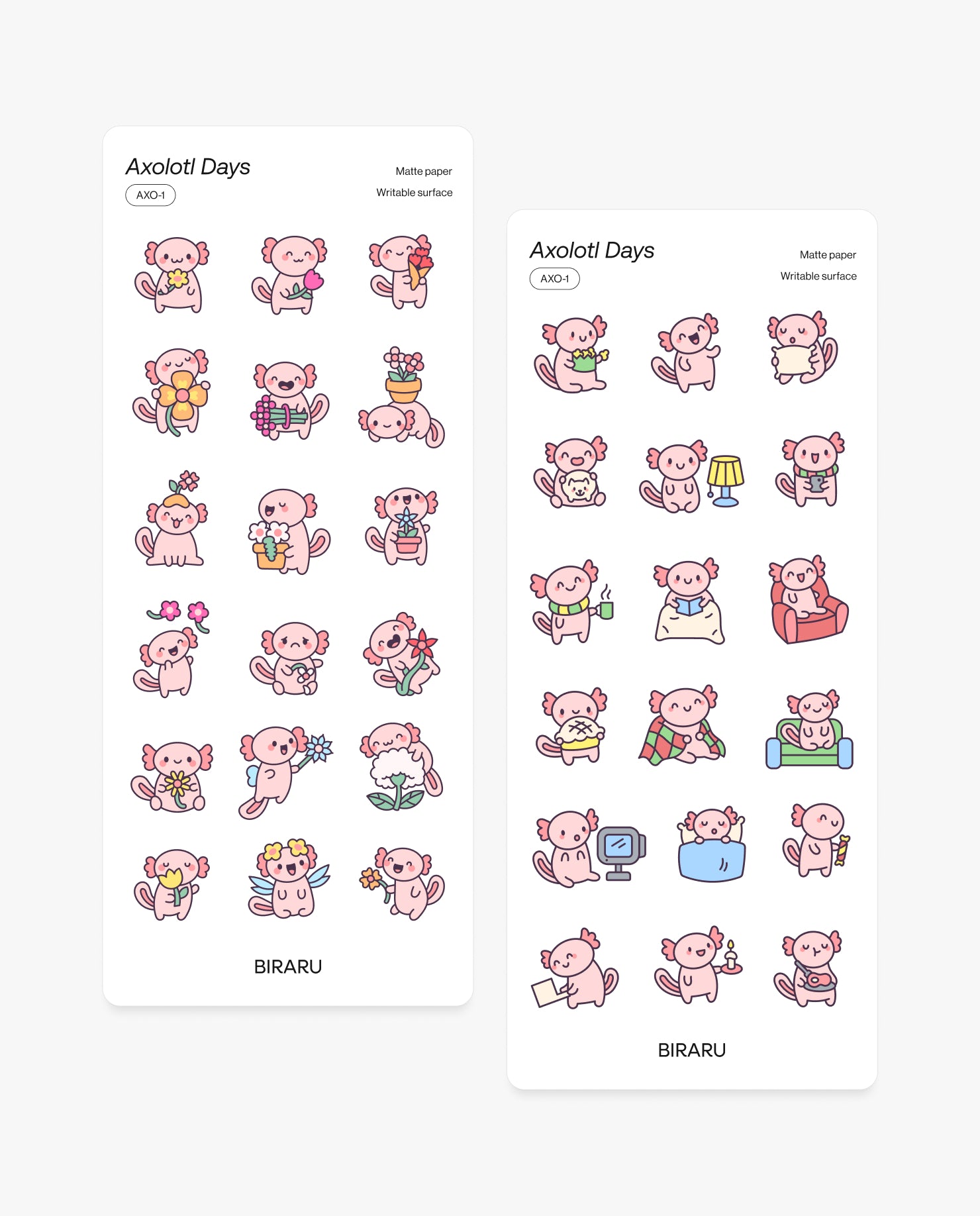 Axolotl Days Sticker Pack – 2’li Set