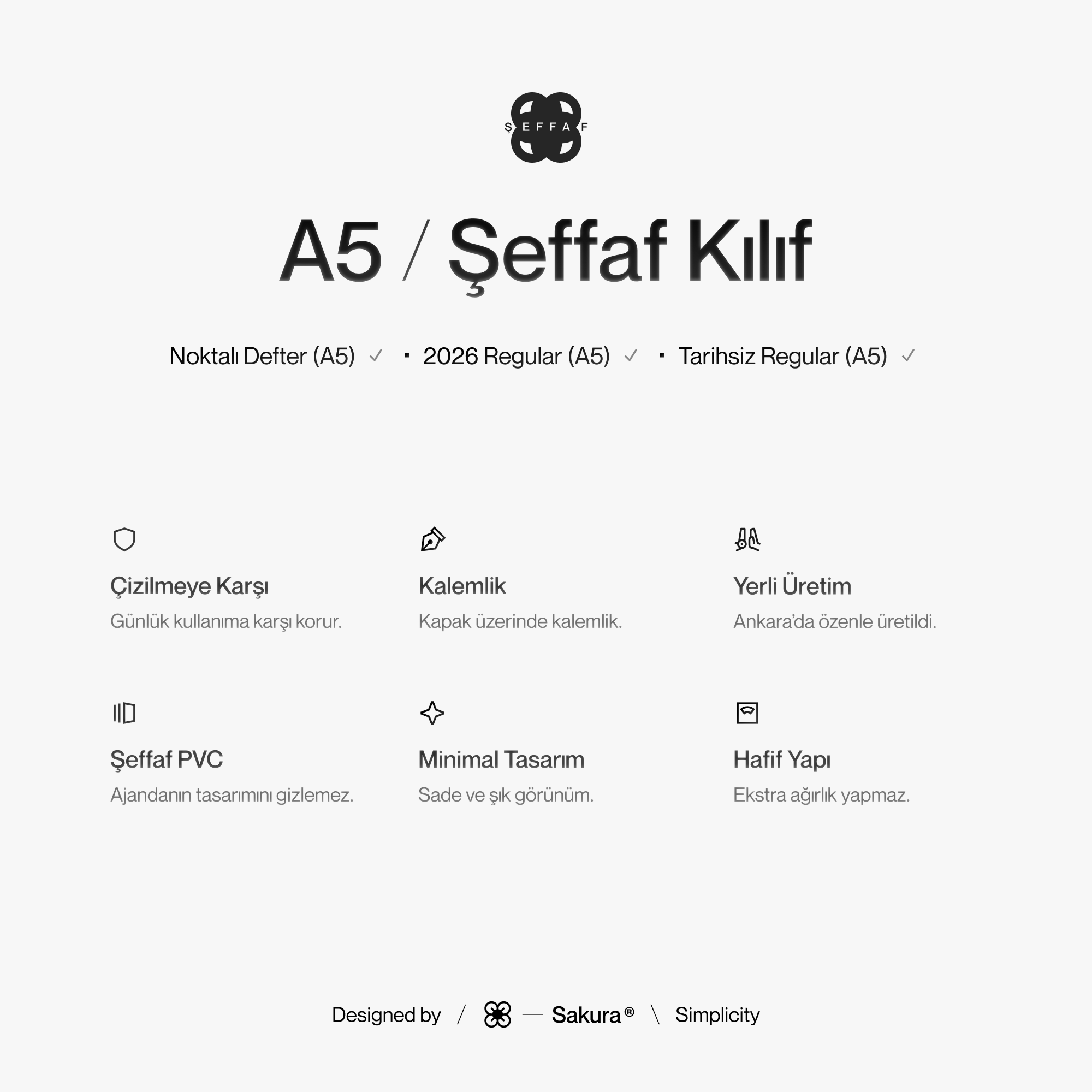 Regular Şeffaf Kılıf - A5