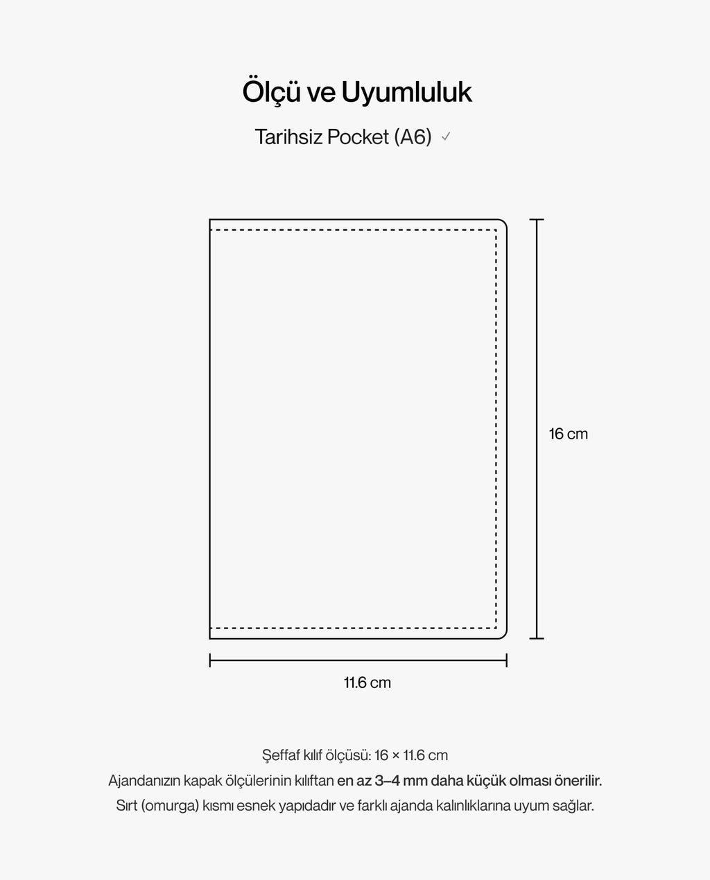 Pocket Şeffaf Kılıf - A6