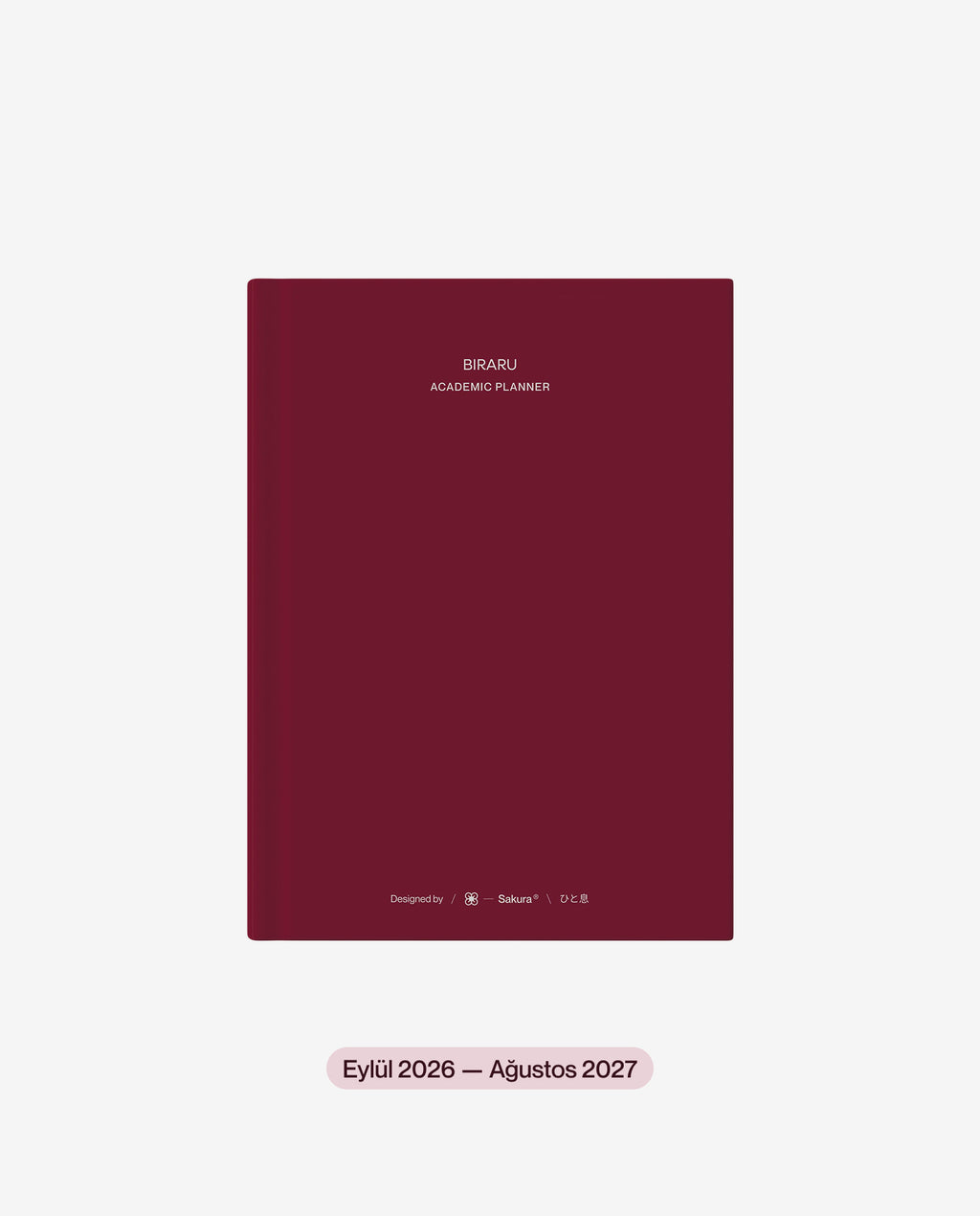 Akademik A5 Ajanda · Garnet