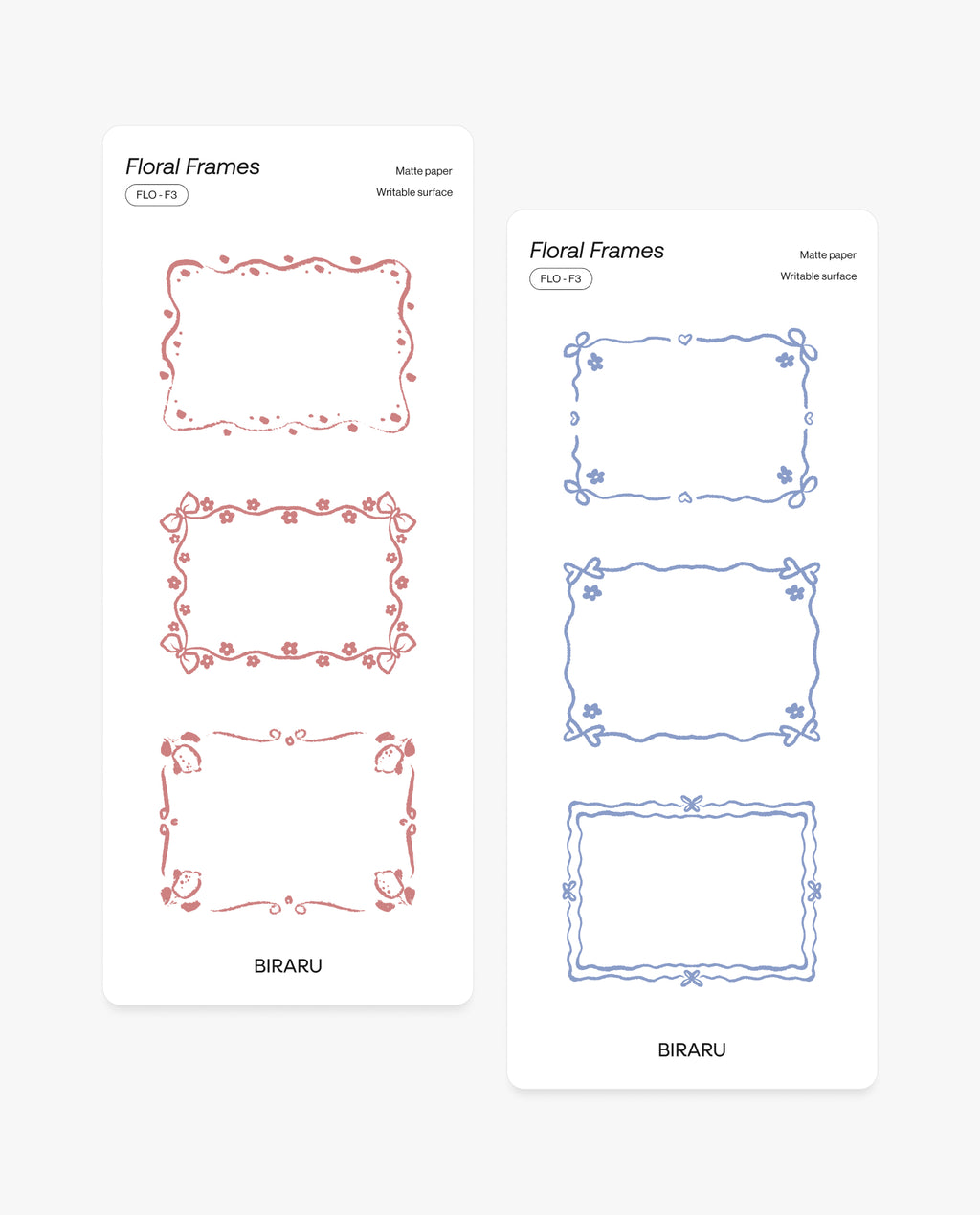 Floral Frames Sticker Pack – 2’li Set