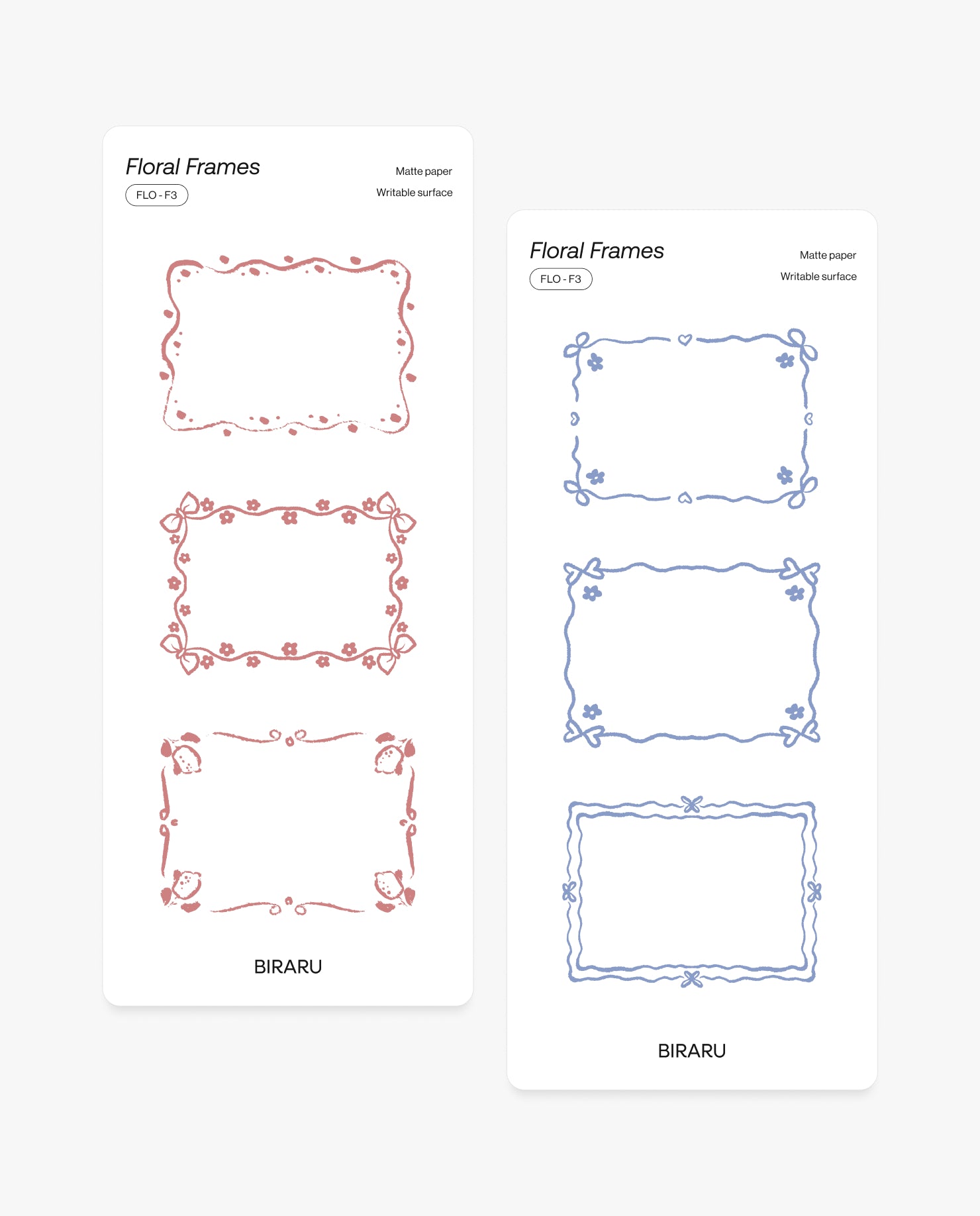Floral Frames Sticker Pack – 2’li Set