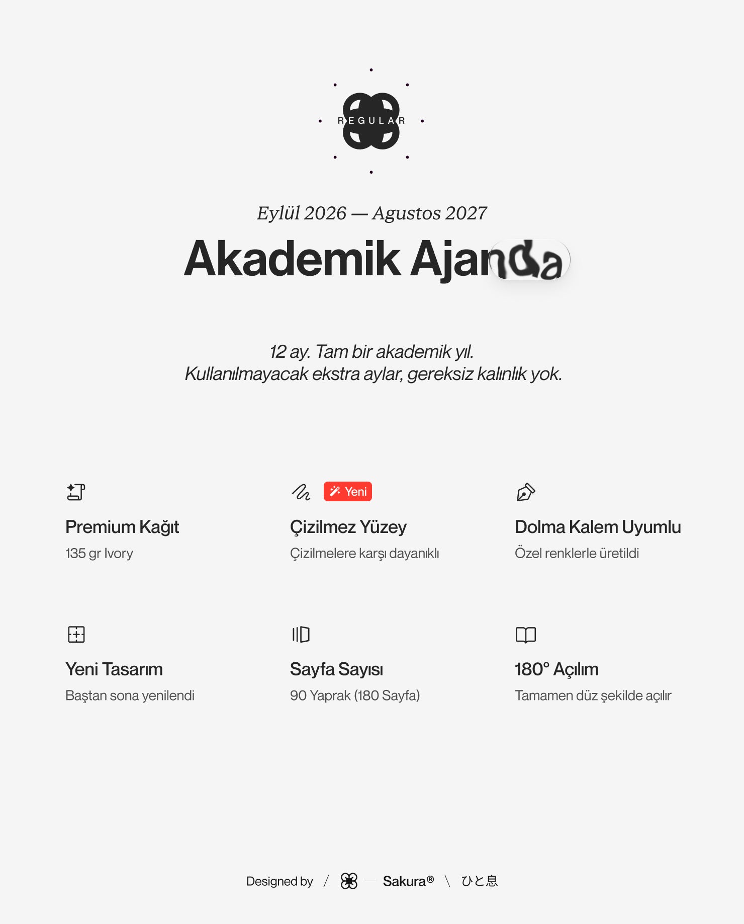 Akademik A5 Ajanda · Opal