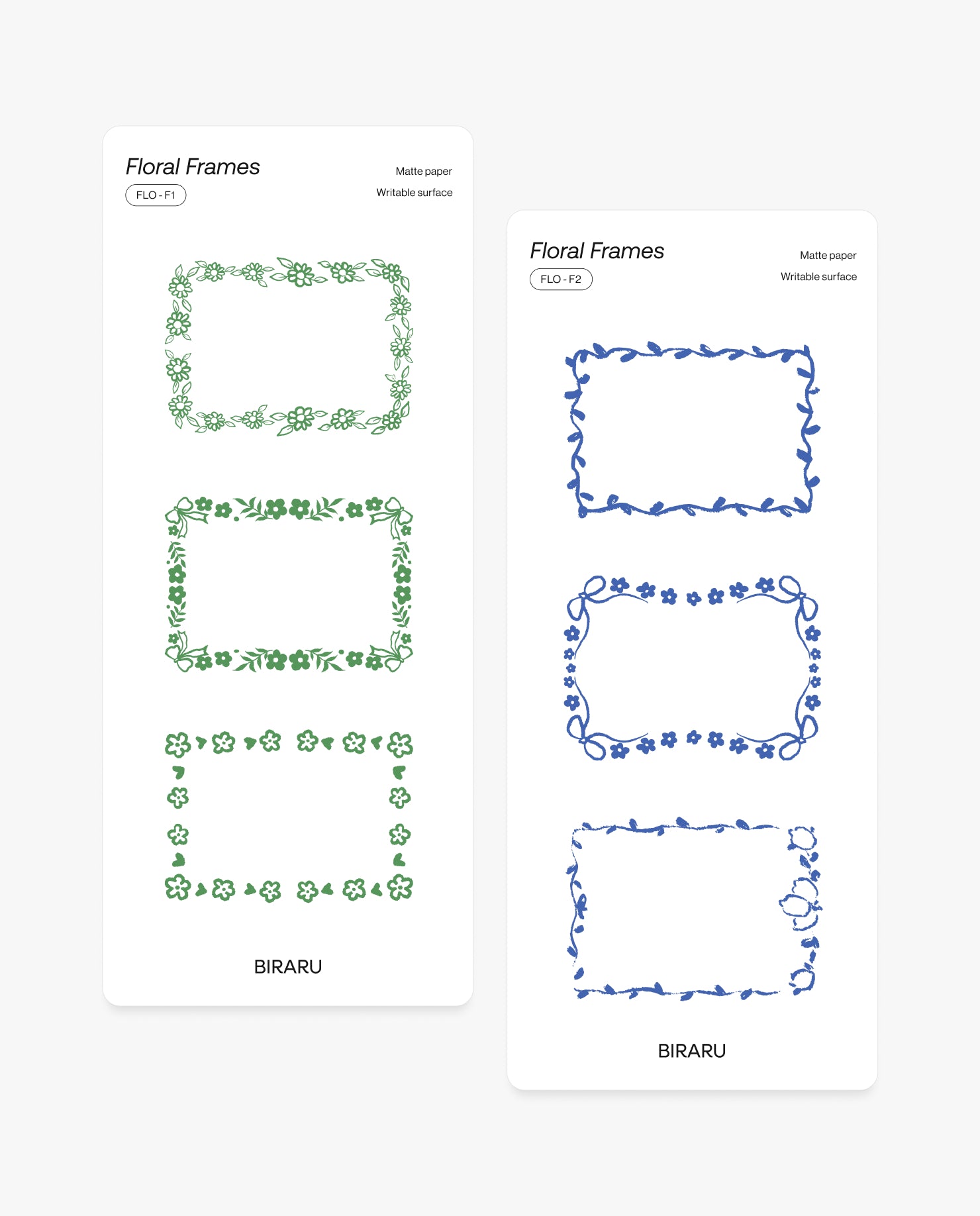 02 Floral Frames Sticker Pack – 2’li Set