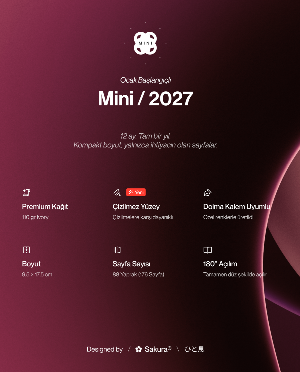 2027 Mini Ajanda · Opal