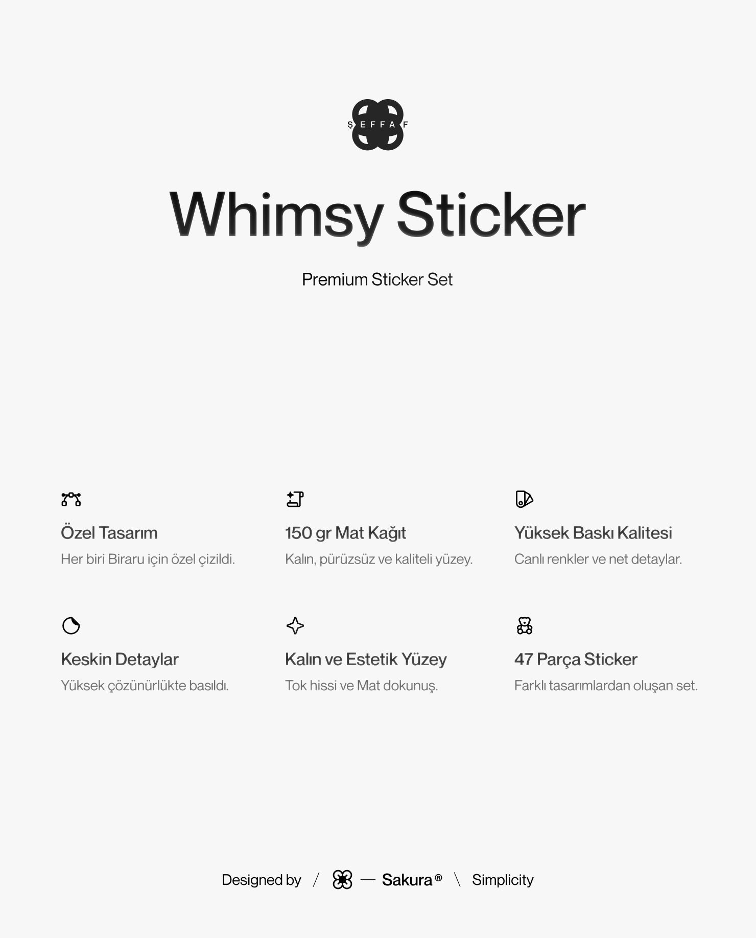 Whimsy Sticker Pack – 2’li Set